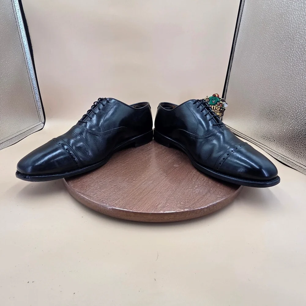 Allen Edmonds Byron Black Leather Cap Toe Oxford Dress Shoes Mens 8 D 2009